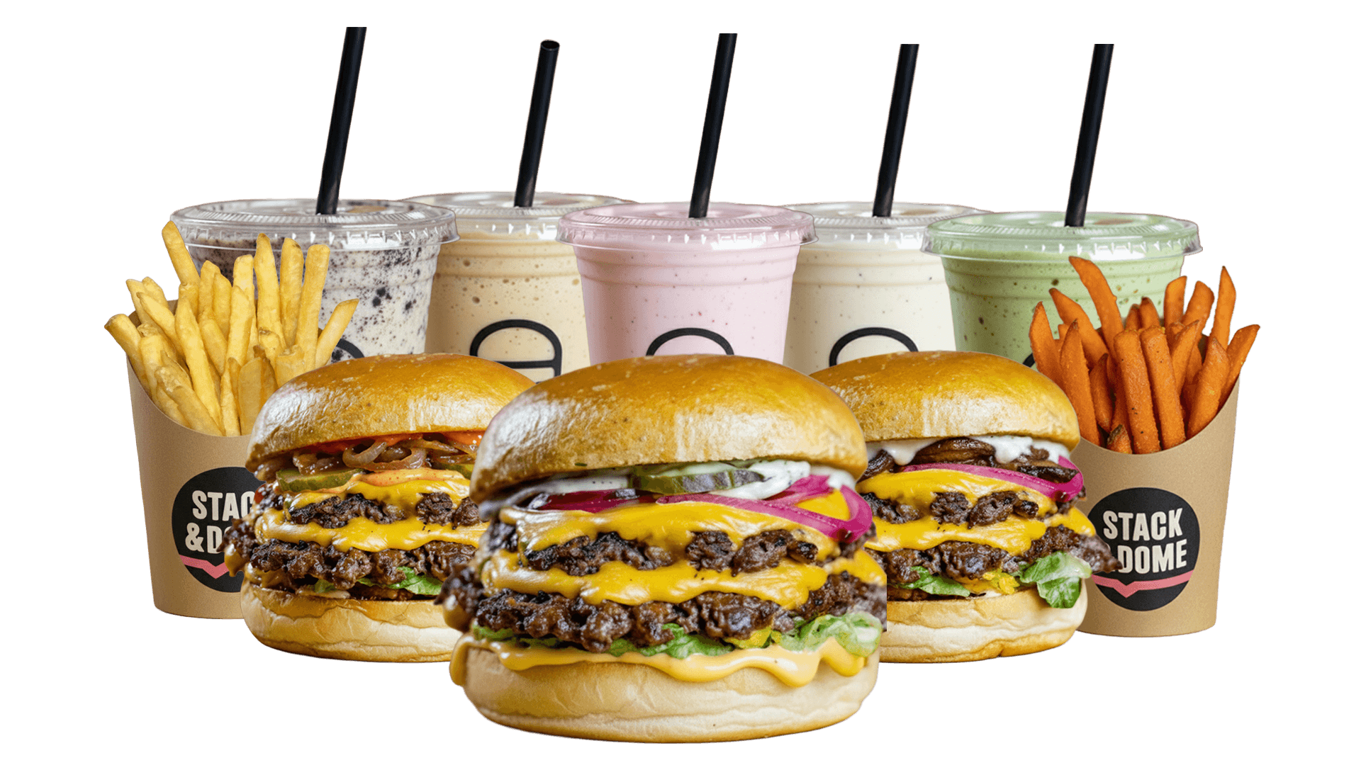 Stack and Dome premium smash burger in Dubai and London